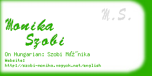 monika szobi business card